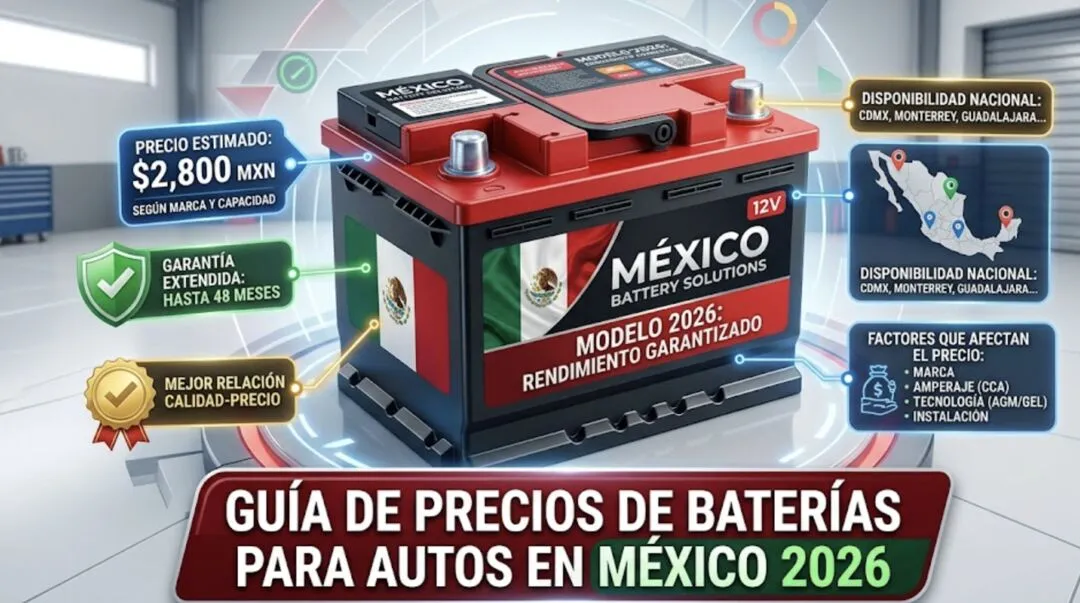 precio baterias autos mexico