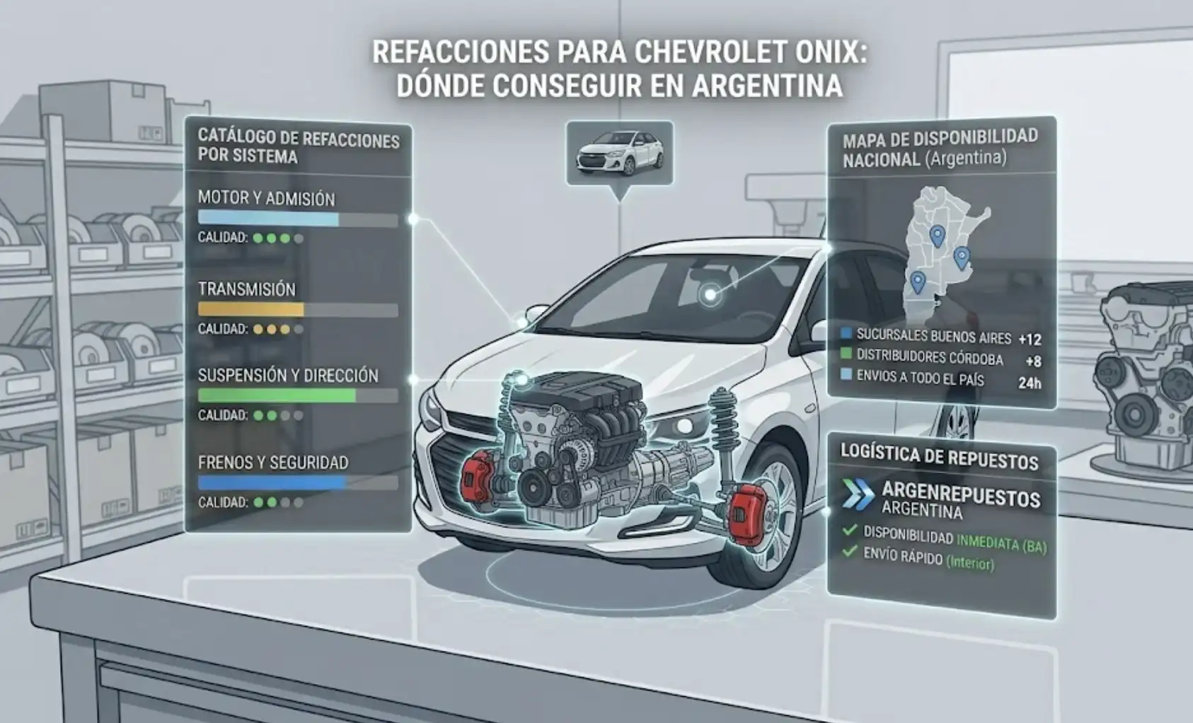 refacciones chevrolet onix argentina
