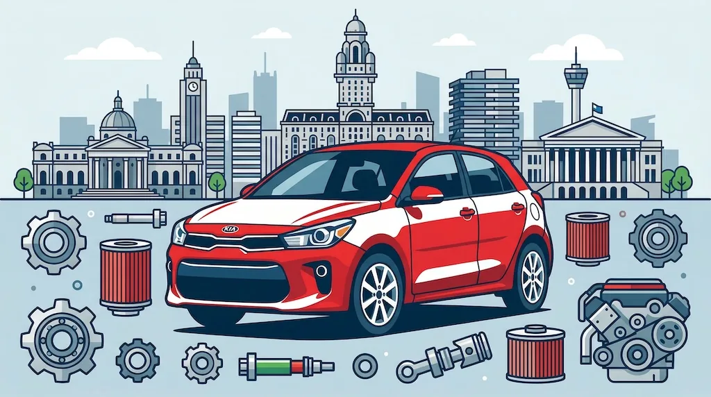 Ilustración del artículo: dónde comprar repuestos para Kia Rio en Uruguay