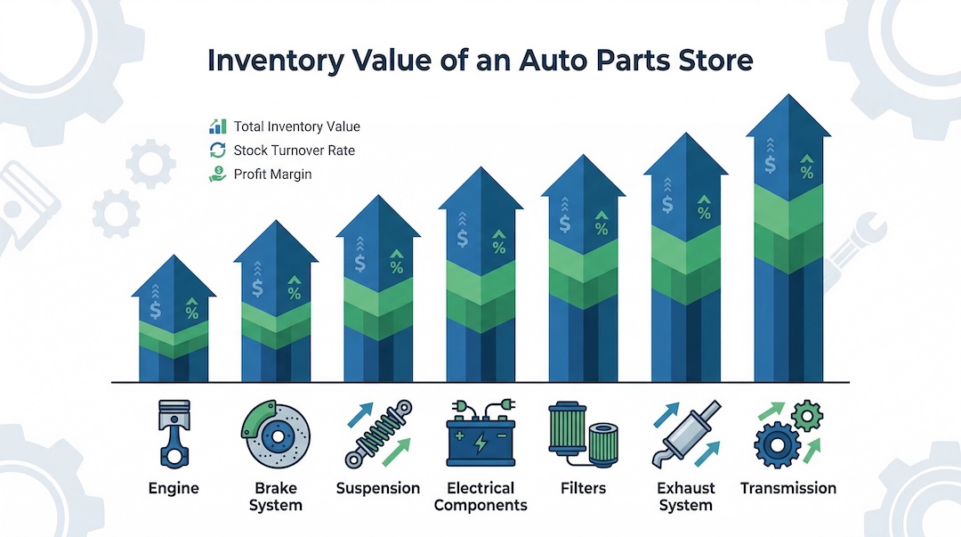 Ilustración del artículo: cómo calcular el valor del inventario de autopartes
